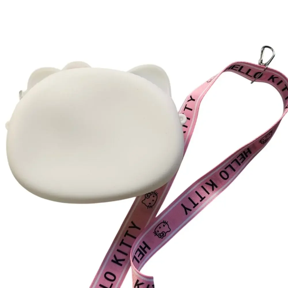 Hello Kitty Silicone Crossbody Bag Coin Purse Detachable Lanyard Small NWT